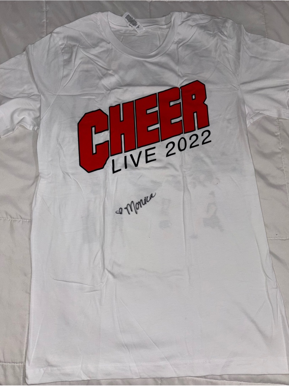 CHEER Signed Live 2022 Graphic T-Shirt - White & Red